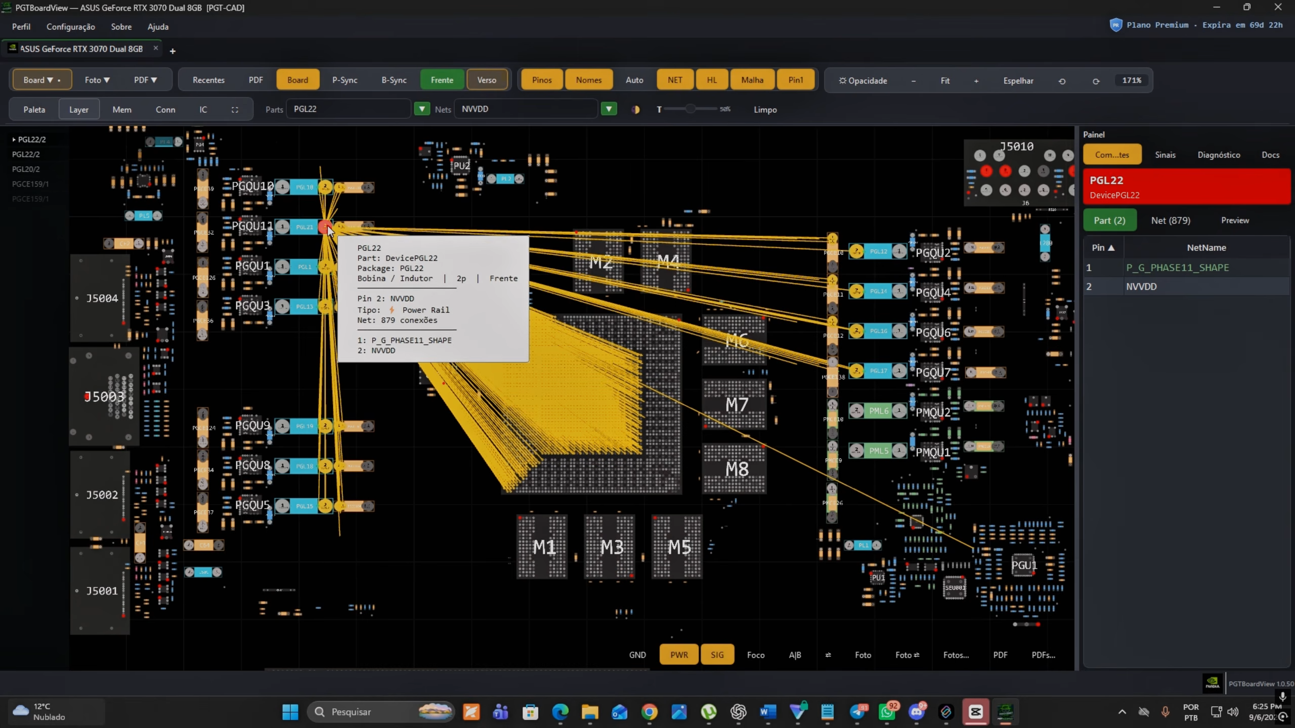 A VRAM-modded RTX 3070 Ti with 16GB of GDDR6 memory
