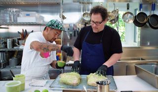 The Chef Show Jon Favreau cooks with a fellow chef