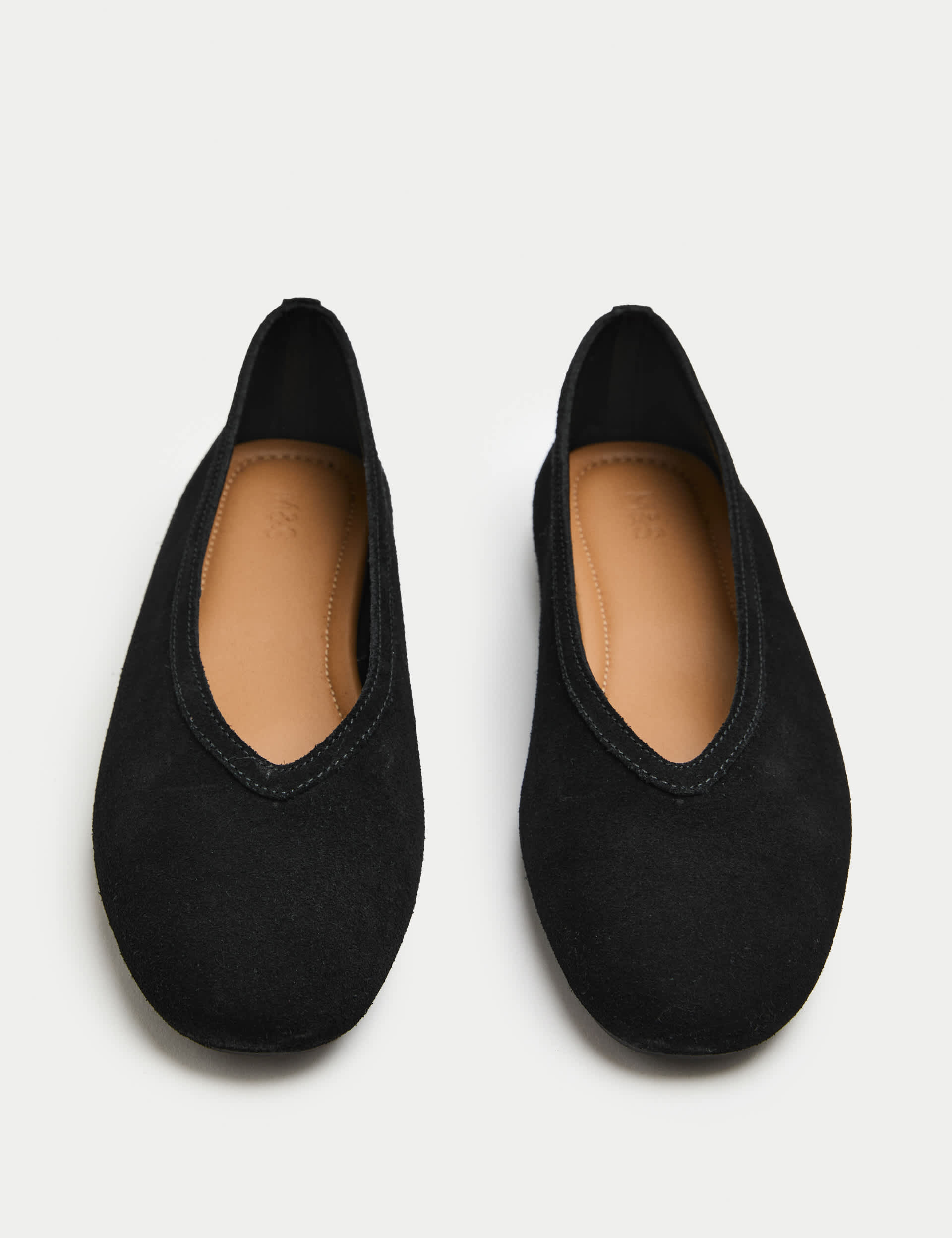 Suede Flat Round Toe Ballet Pumps