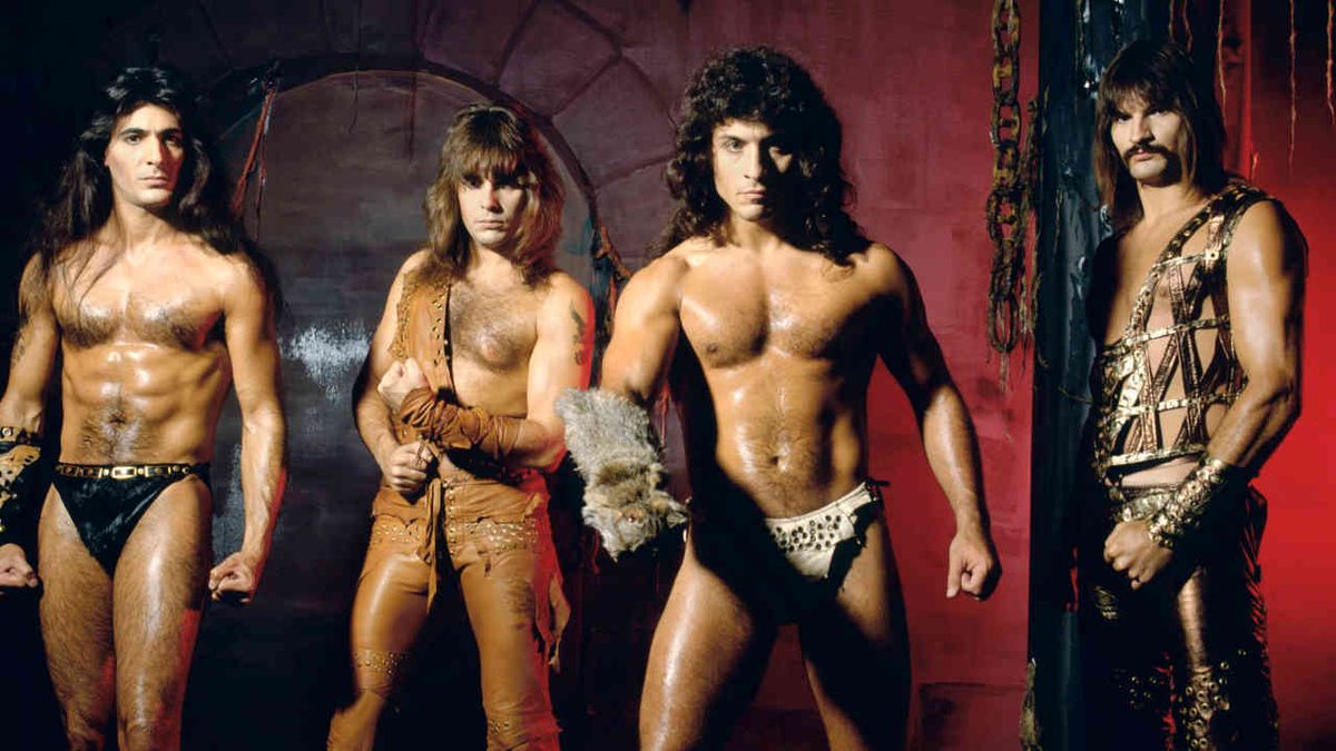 Manowar in loincloths and furs