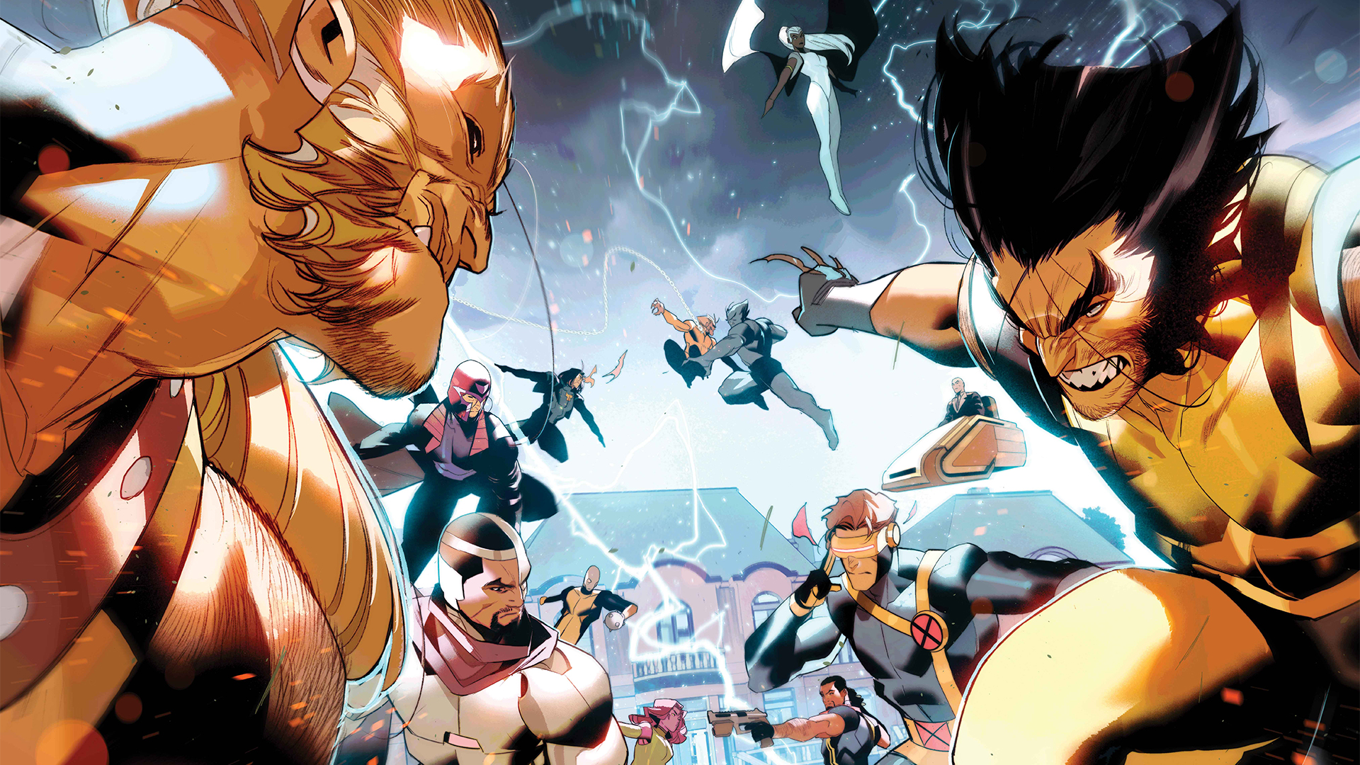 The X-Men of Apocalypse facing off with the Marvel Universe X-Men