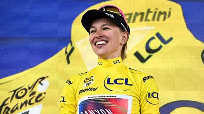 Kasia Niewiadoma after winning Amstel Gold in 2024