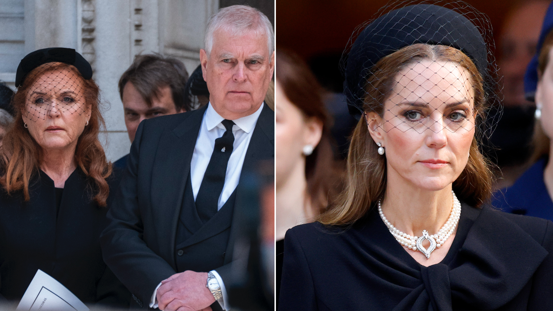 Kate Middleton attends a funeral, Sarah Ferguson and Prince Andrew