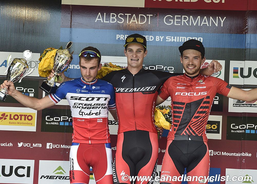 Titouan Carod, Samuel Gaze, Marcel Guerrini make up the podium