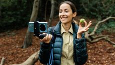 Female model using different phones to switch up every occasion, via O2 Switch Up