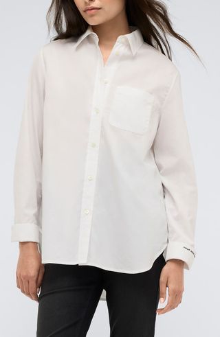 Oversize Long Sleeve Button-Up Shirt