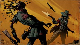 Cowgirl shooting zombie from Weird West