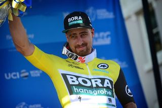 Peter Sagan (Bora-Hansgrohe) took the leader's jersey after winning the opening stage of the 2019 Tour of California