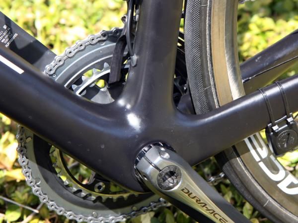 Just as on the Tarmac SL3 predecessor, the bottom bracket area on Specialized's latest Tarmac SL4 is heavily reinforced.
