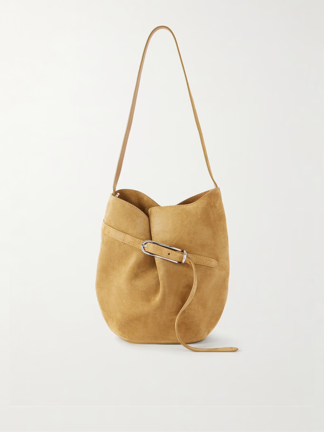 LIFFNER, Belted Suede Bucket Bag