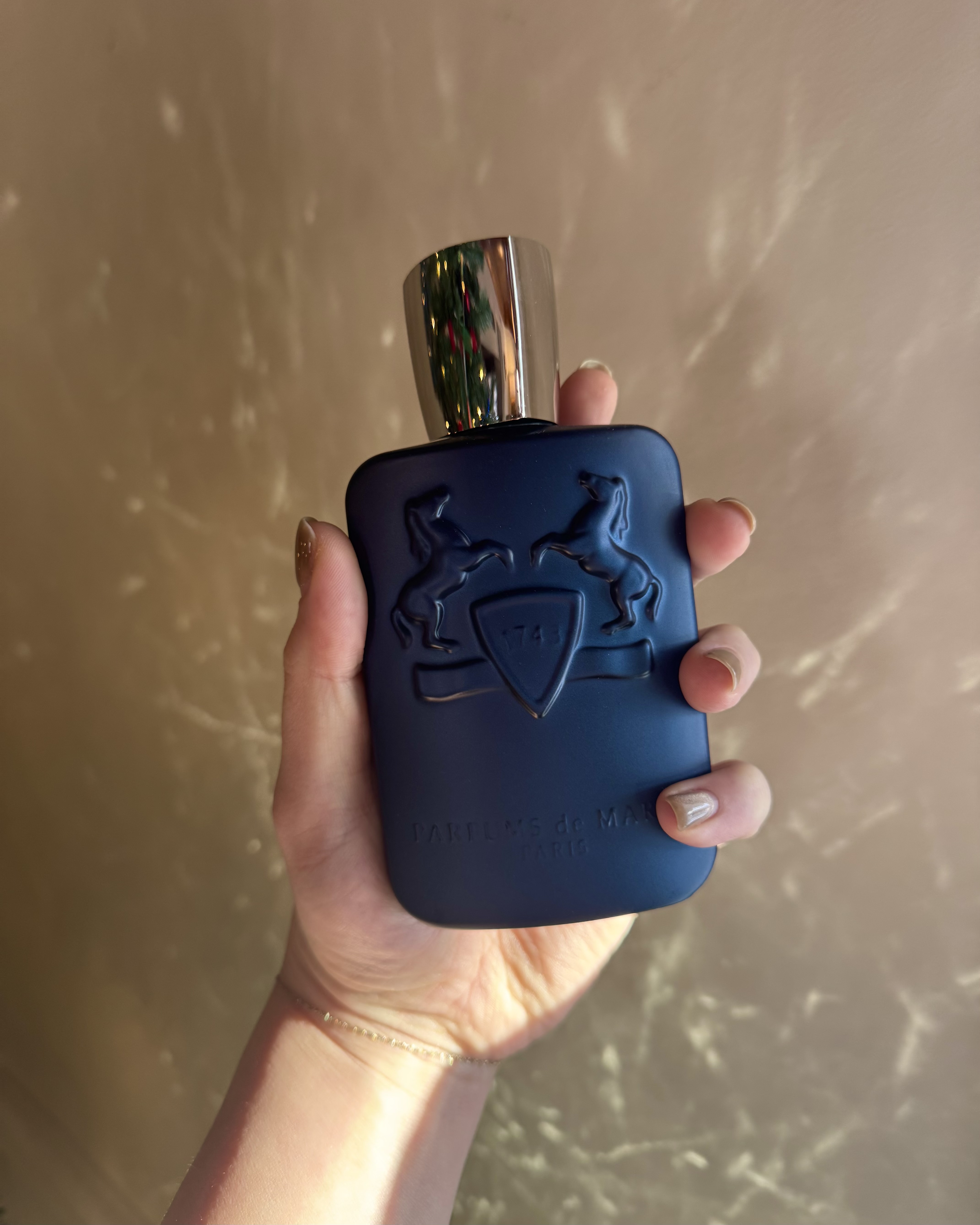 A bottle of Parfums de Marly's Layton EDP.