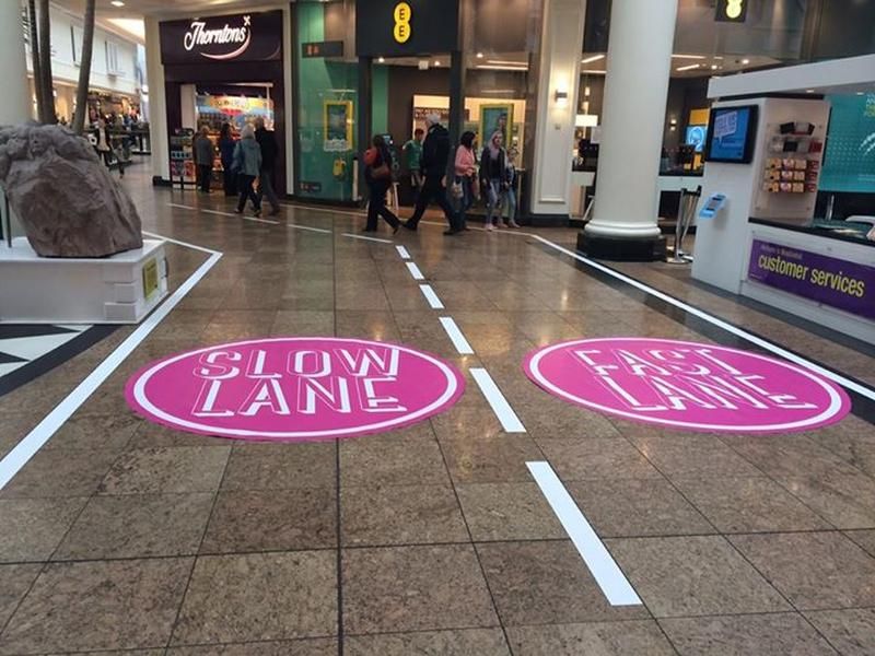 Girl convinces mall to do something about slow walkers