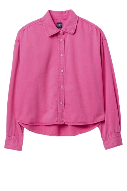Ultrasoft Denim Crop Big Shirt