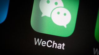WeChat logo on an iPhone