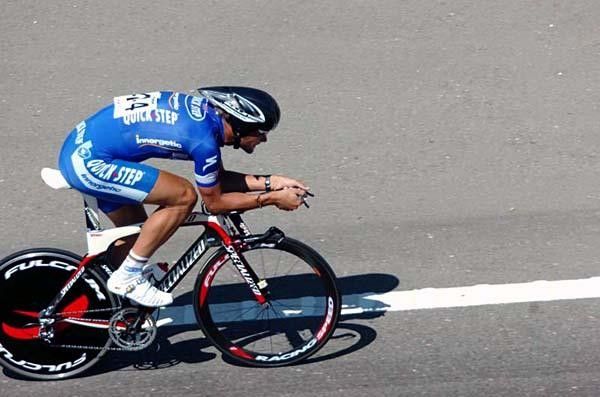 Tom Boonen (Quick.Step - Innergetic) looks good in the time trial and actually finished high up for a sprinter in 20th place.
