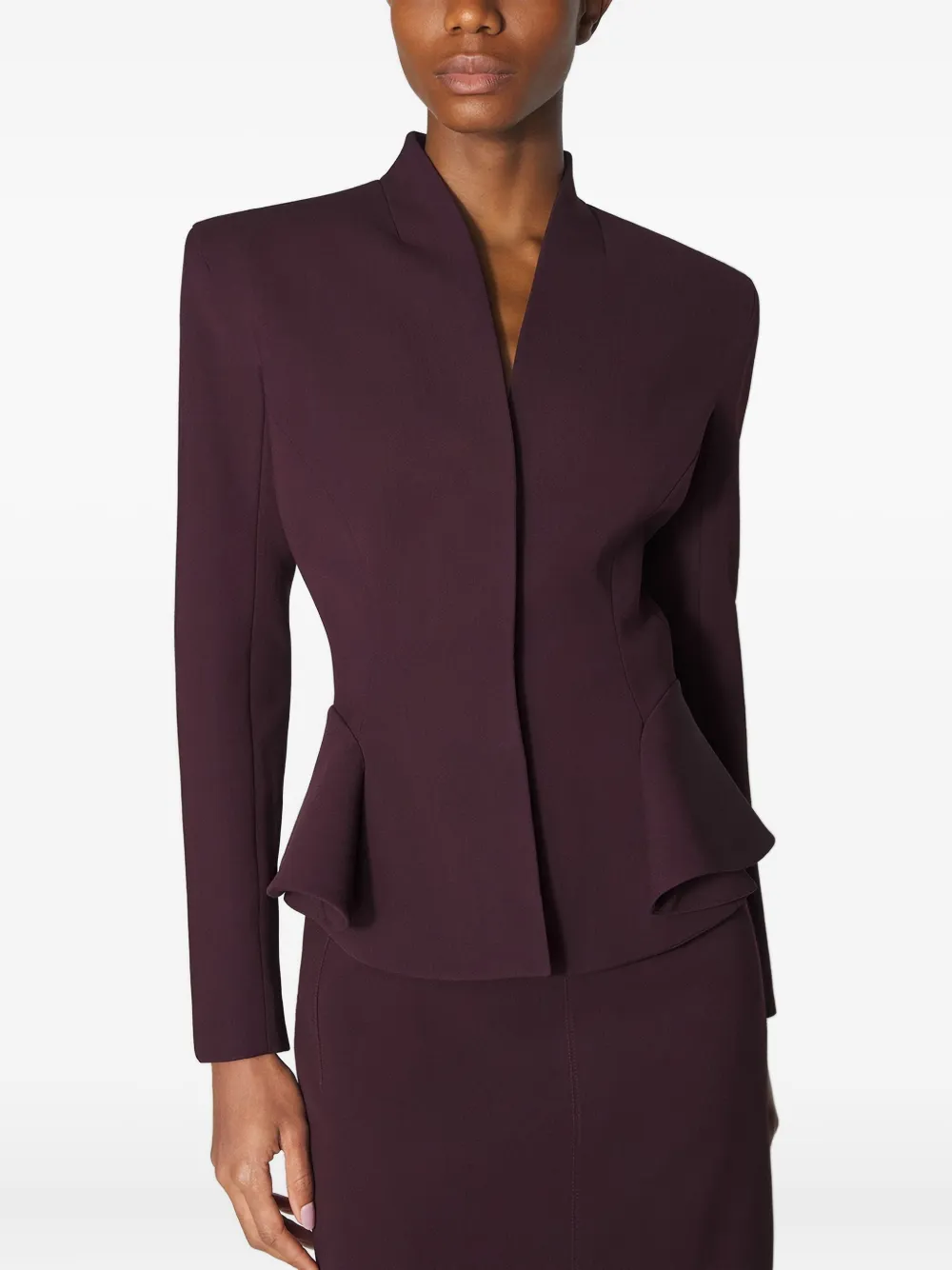 Mugler Peplum-Waist Fitted Jacket | 38