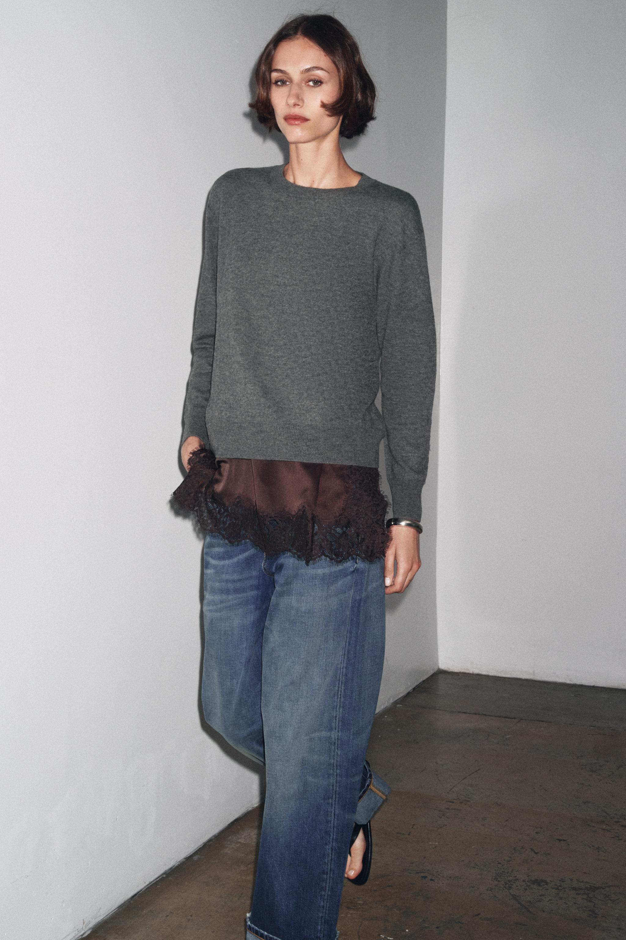 Extra Soft 100% Wool Knit Sweater