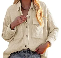 Amazon, Dokotoo Women's Corduroy Long Sleeve Button Down Shirt $35 | £19.99
