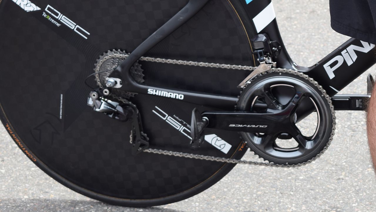 Most of Team Sky have raced with Stages power meters so far this season but several of the riders used Shimano power meters for the Dauphine prologue