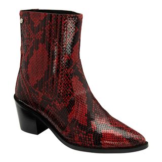 'langton' Snake-Print Leather Ankle Boots