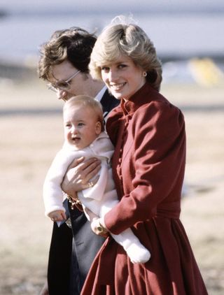 Princess Diana with Prince William as a baby