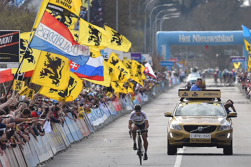 Peter Sagan (Tinkoff) wins the Tour of Flanders