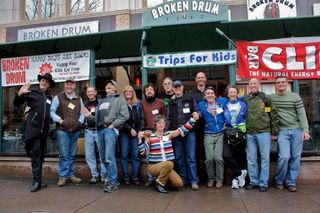 Mountain bike pioneers and Bay Area Community members raised nearly $3,000 for Trips for Kids at the annual Brews, Bike and Bucks party.