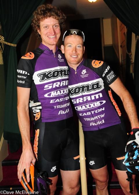 Long-time Kona teammates Barry Wicks (L) and Kris Sneddon (R)