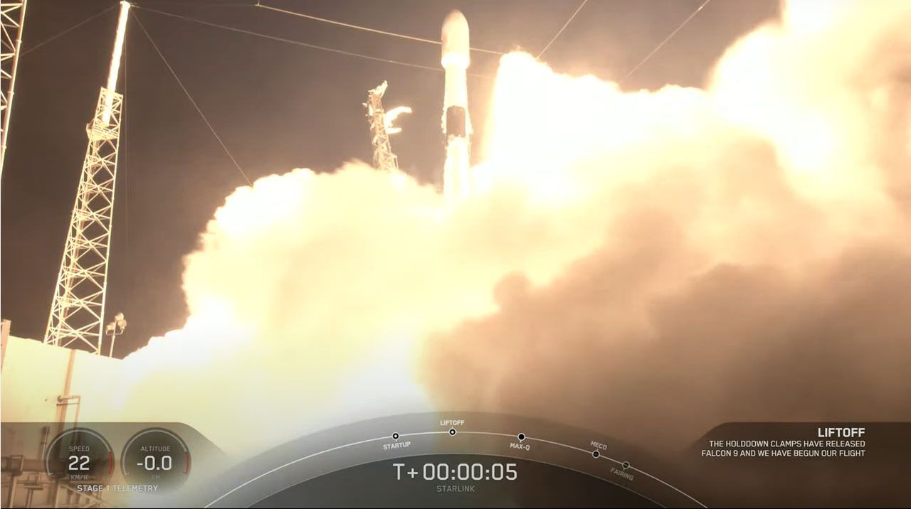 A SpaceX Falcon 9 rocket carrying 6- Starlink internet satellites launches on a record 10th flight from Space Launch Complex 40 at Cape Canaveral Space Force Station in Florida on May 9, 2021.