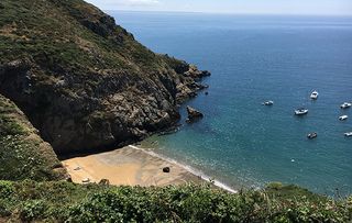 A beach on Sark