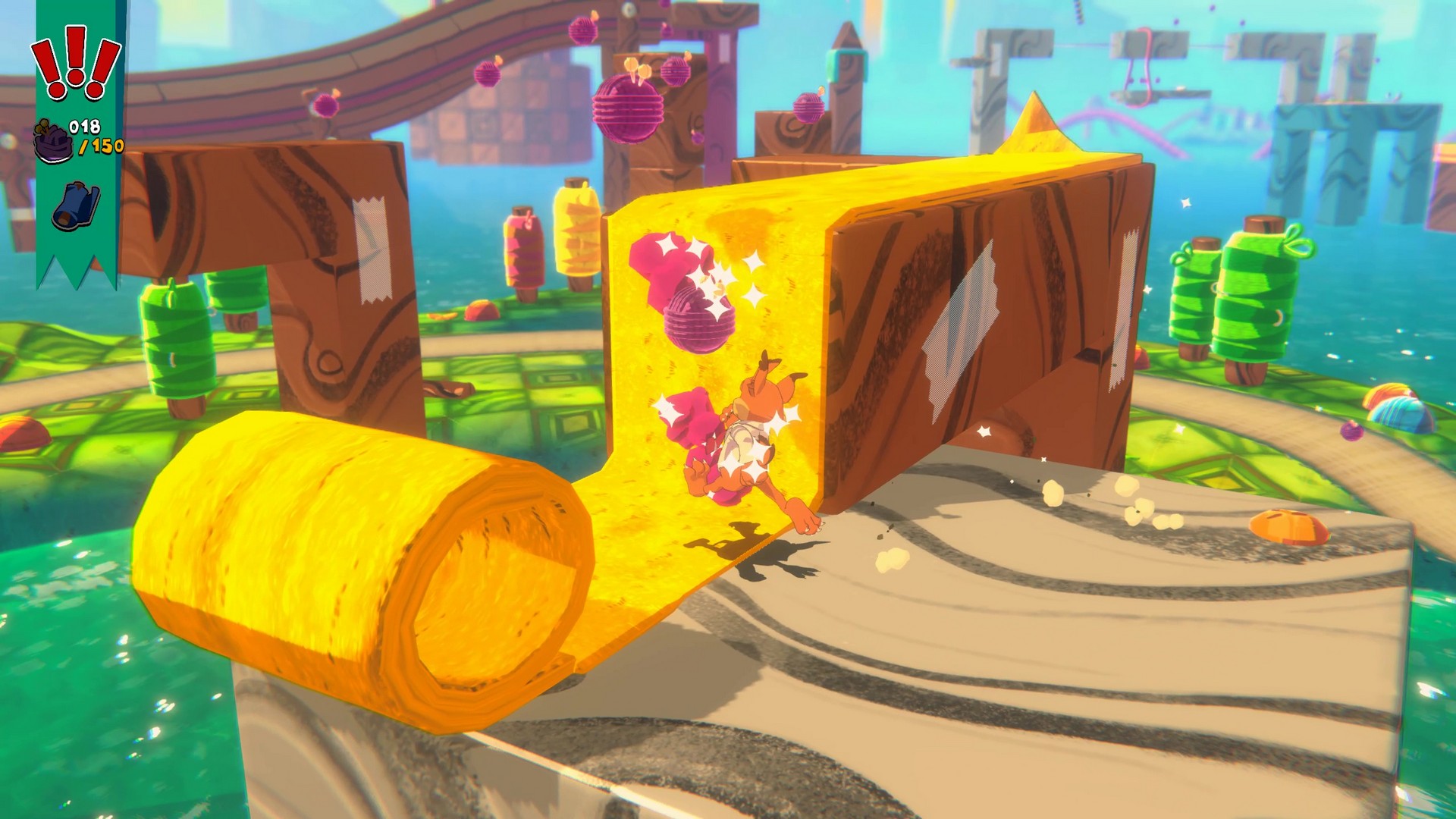 Bubsy jumps towards more platforms in Bubsy 4D