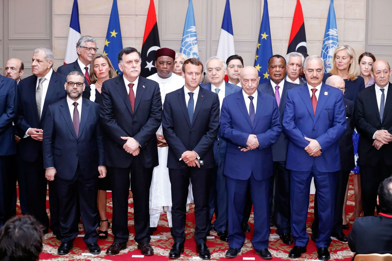 The participants of the International Conference on Libya gather in Paris on Tuesday