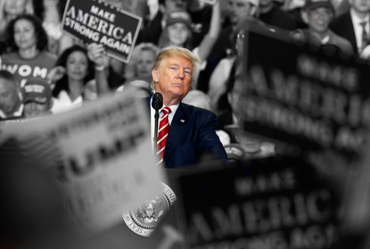 President Trump at a rally in Arizona.