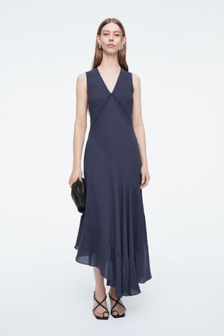 Floaty Asymmetric Midi Dress