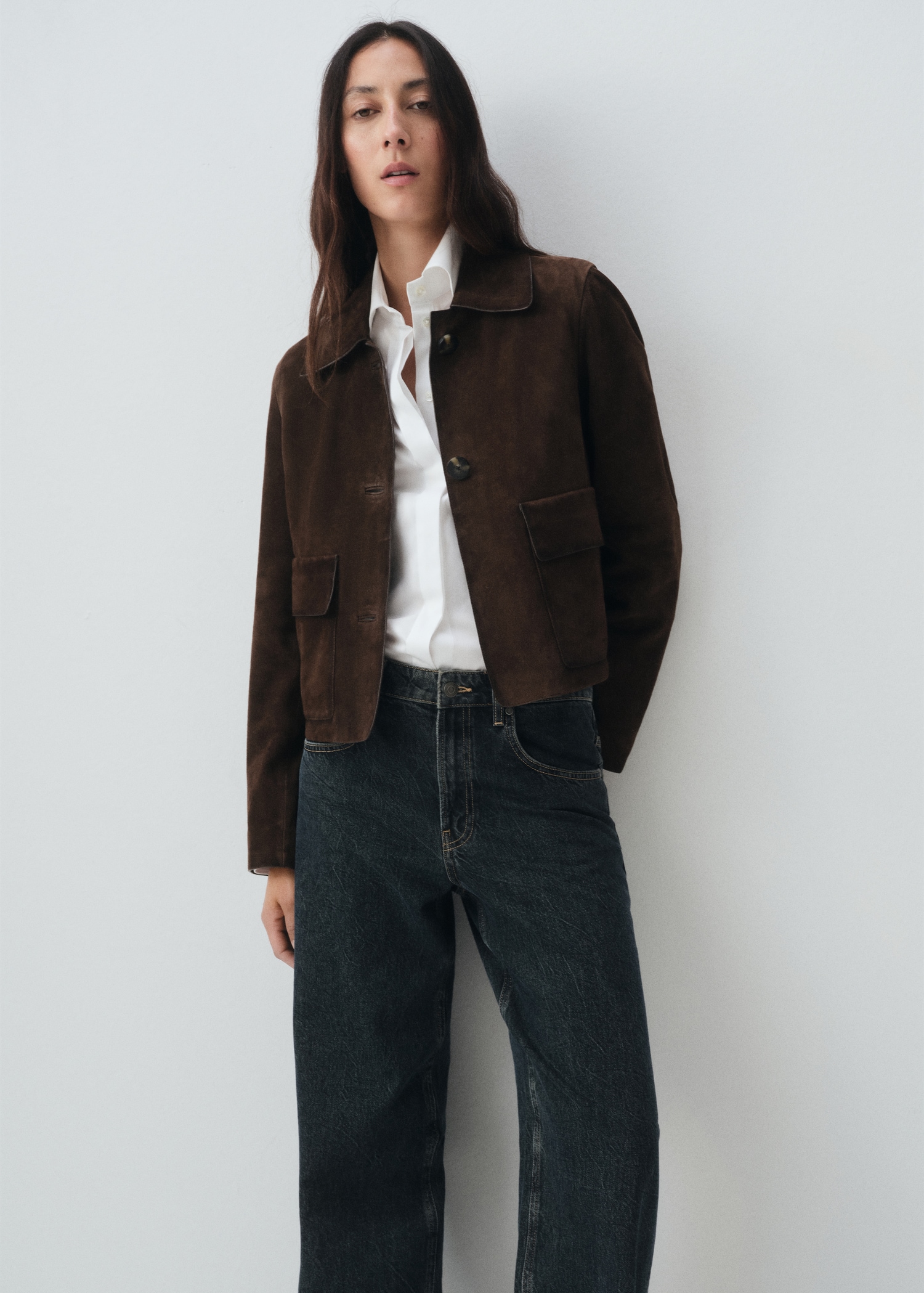 Short Jacket 100% Leather - Women | Mango United Kingdom