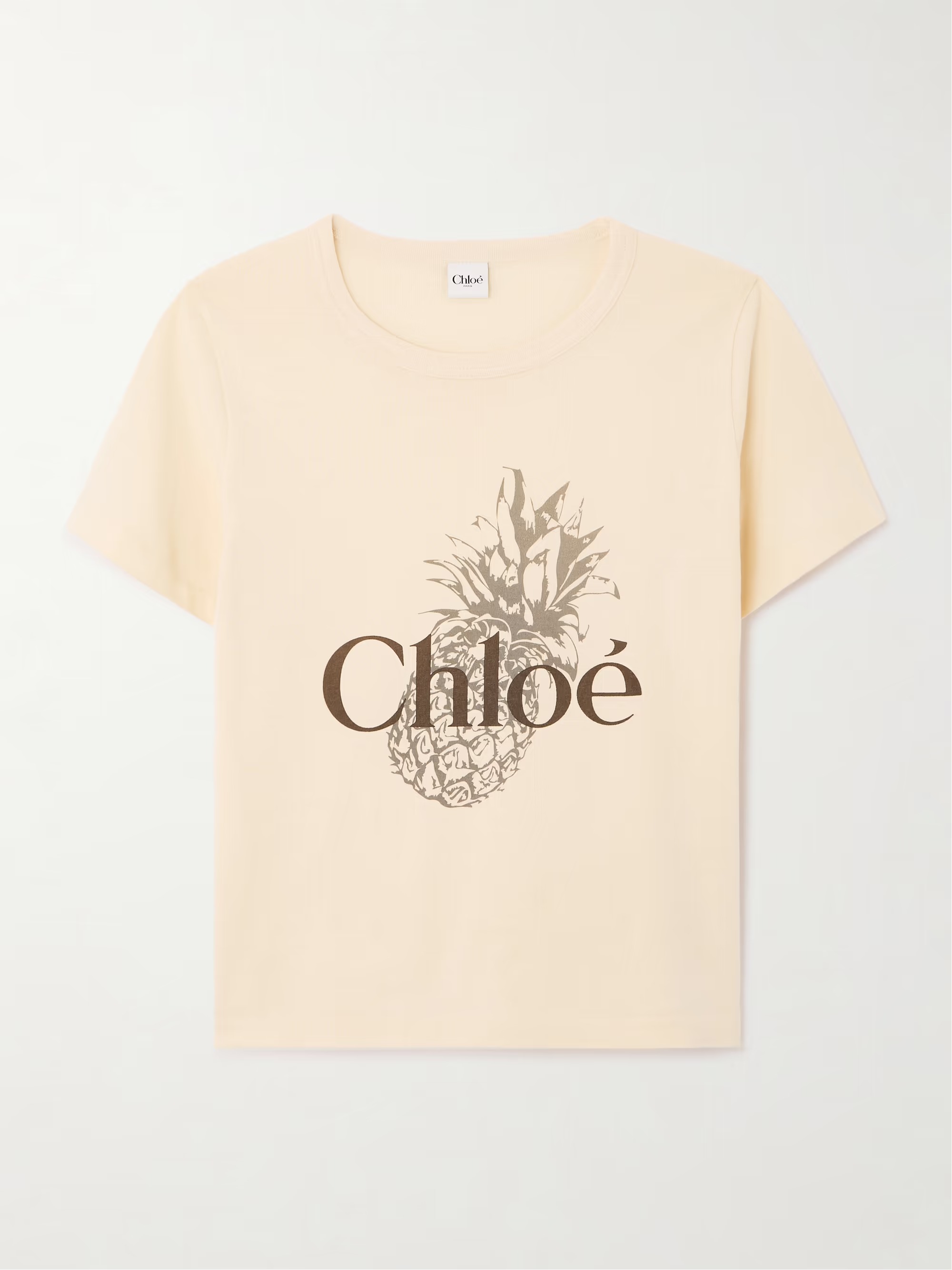 Chlo&amp;eacute;, Printed Cotton-Jersey T-Shirt