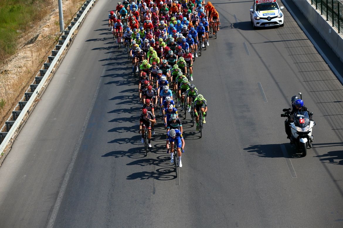 The peloton ploughs on
