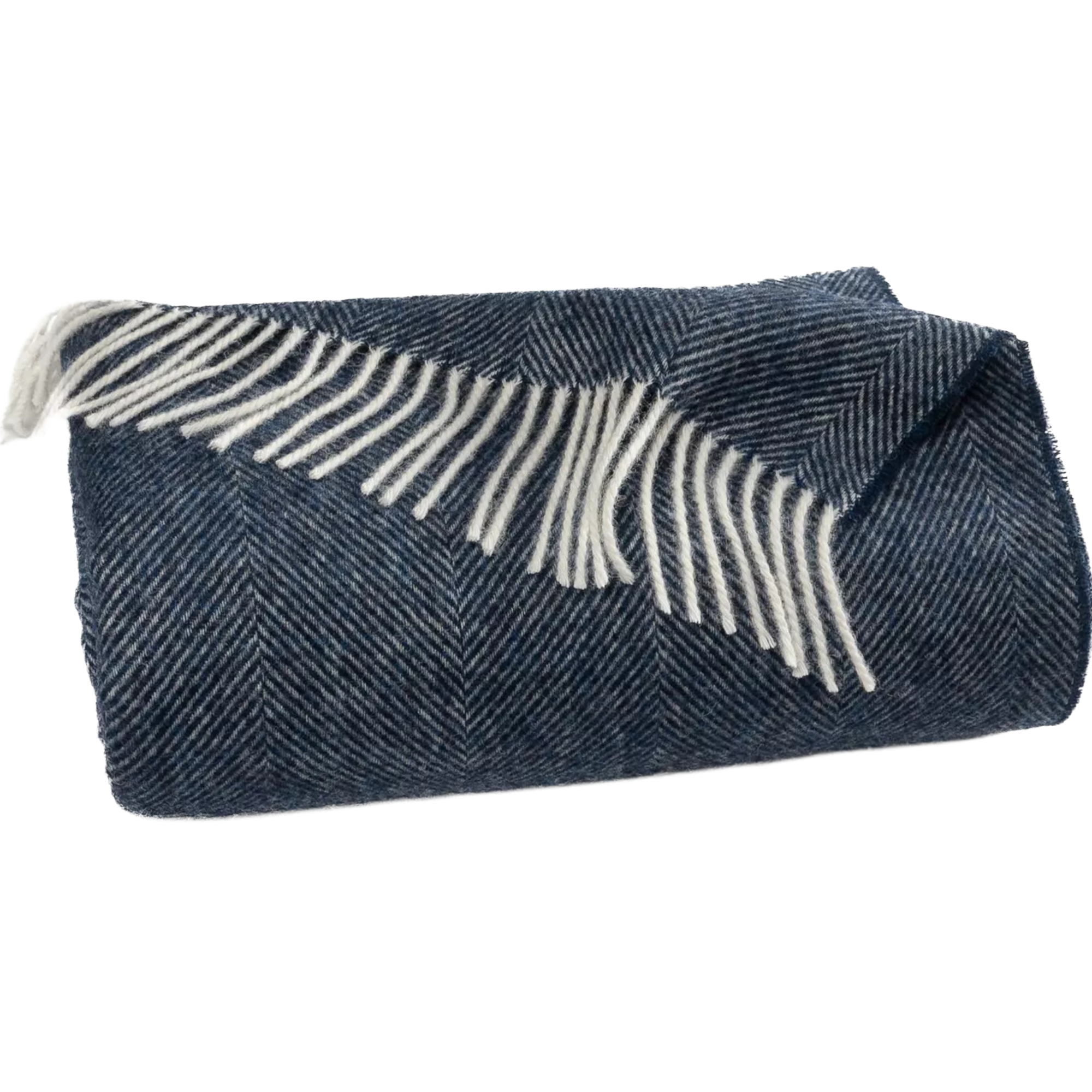 Southampton Home, Shetland Lambswool Herringbone Throw, 55" x 72"