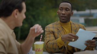 Mahershala Ali discussing plans in Green Book