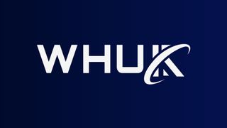 WHUK logo in white on a dark block background