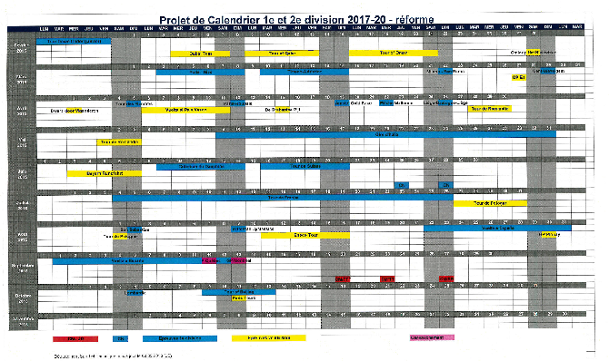The proposed 2020 calendar.