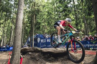 Haley Batten performs at UCI XCO World Cup in Nove Mesto na Morave, Czech Republic on May 26, 2024 // Bartek Wolinski / Red Bull Content Pool // SI202405260651 // Usage for editorial use only //