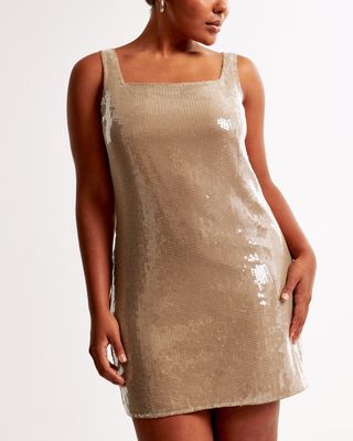 Abercrombie 
Fitch, Sequin Squareneck Mini Dress