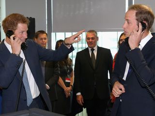 Prince Harry and Prince William at 9/11 charity day in the Docklands