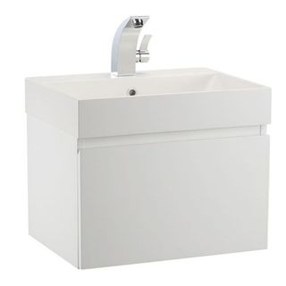 Mino Drawer Unit And Basin with a gloss white finish