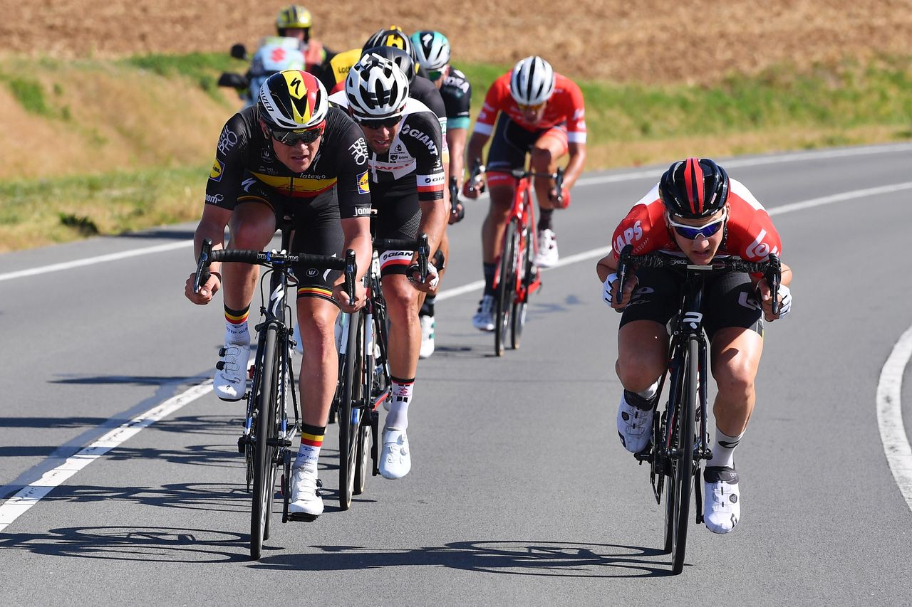 Yves Lampaert part of a seven-man move on stage 6 of the BinckBank Tour