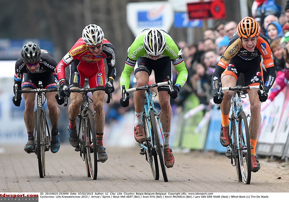 The sprint for second place was won by Van Aert