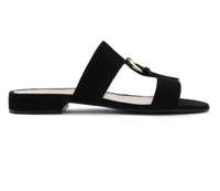 SERGIO ROSSI Buckle-detailed suede sandals | was $740, now $148 | was £560, now £84