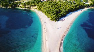 the beach on brac island in croatia, one of europe's best islands