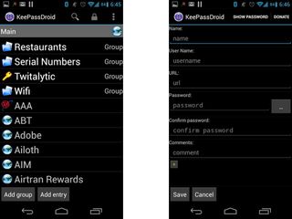 KeePassDroid (Android) (Free)